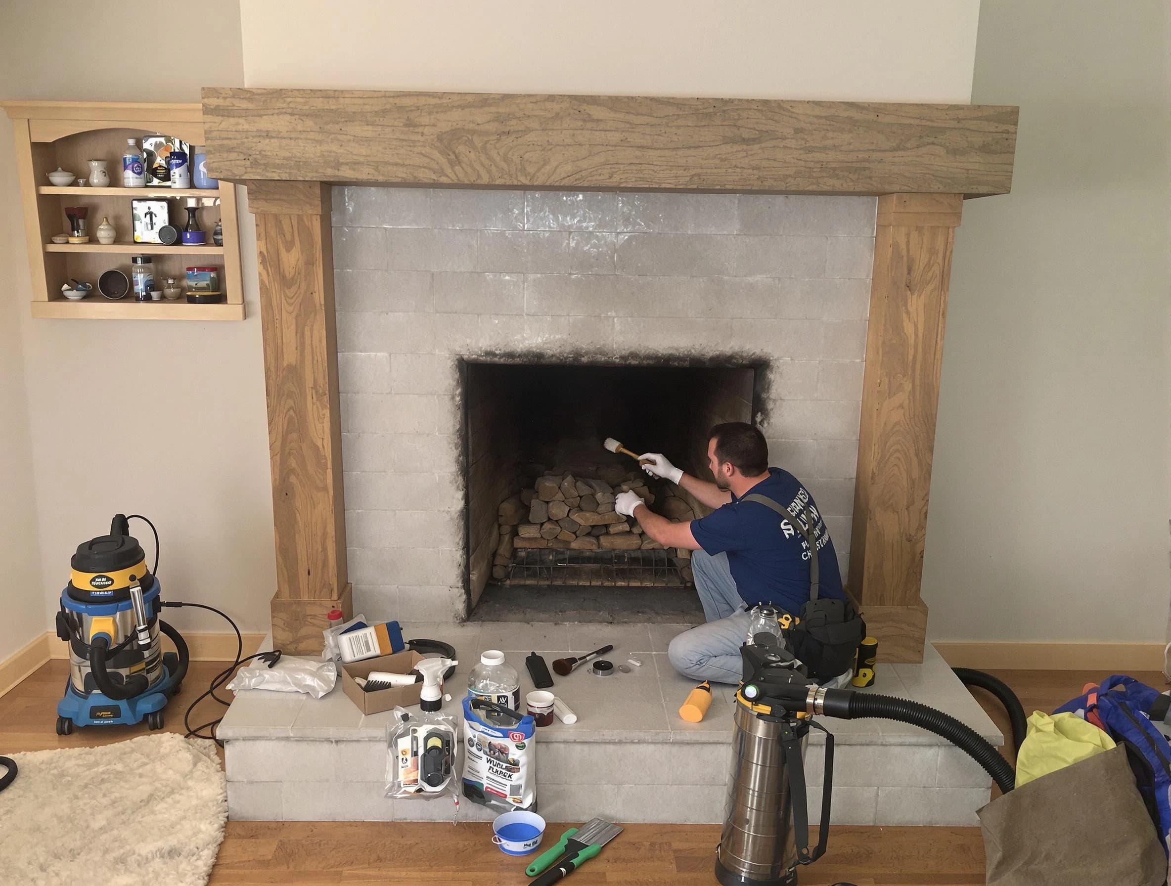 Detailed creosote removal process by Dickson Chimney Sweep in Dickson, TN