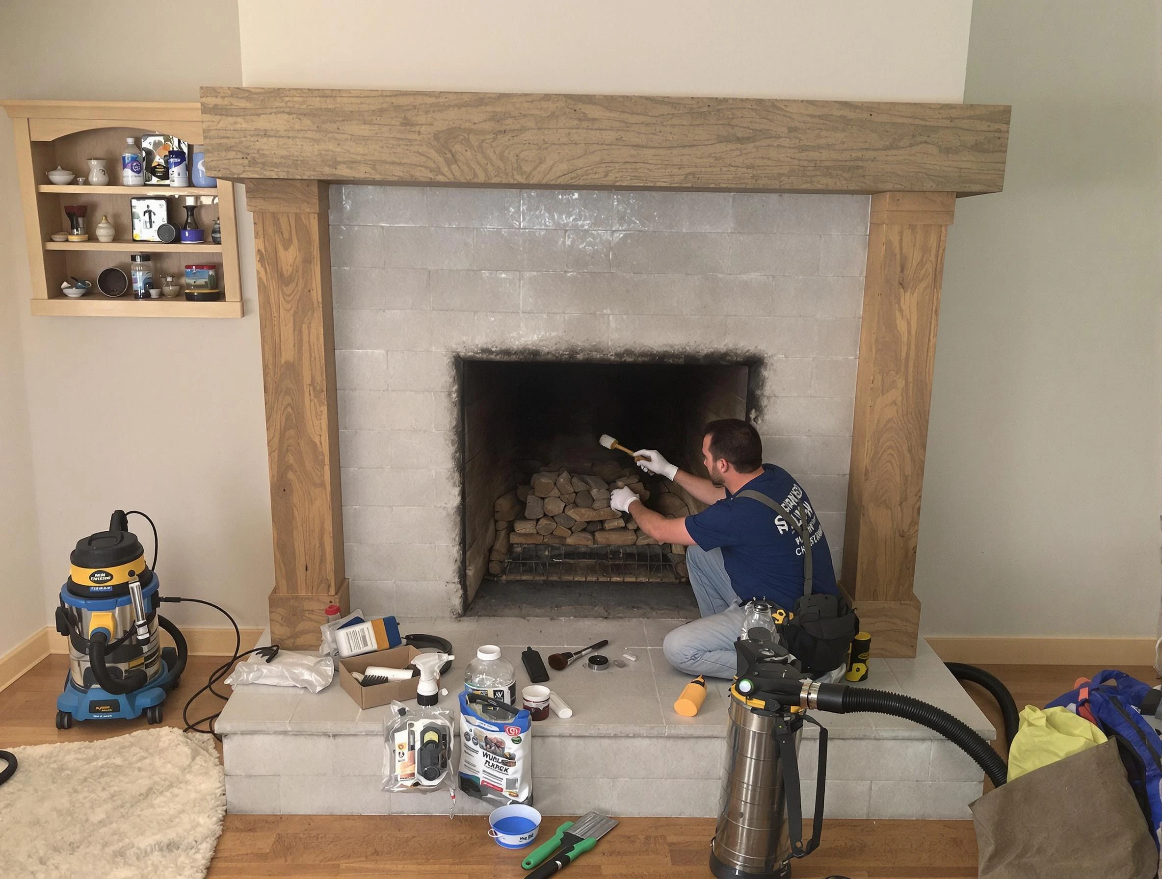 Detailed creosote removal process by Dickson Chimney Sweep in Dickson, TN